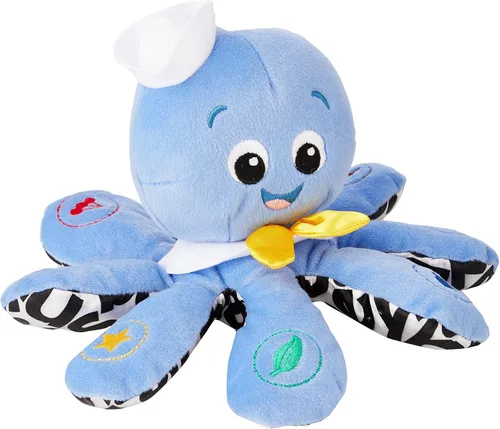 Vista 4 de Baby Einstein Octoplush - Animal de peluche musical abrazable, juguete de peluche, aprende colores en 3 idiomas, azul, 11 pulgadas, edad de 3 meses