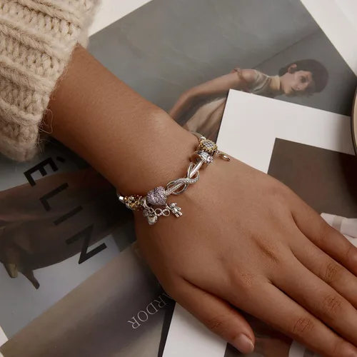 Vista 3 de RUKYF Dijes de cuentas para pulseras y collares de plata de ley, libélula y gato, taza de café, dijes de corazón para mujeres y niñas