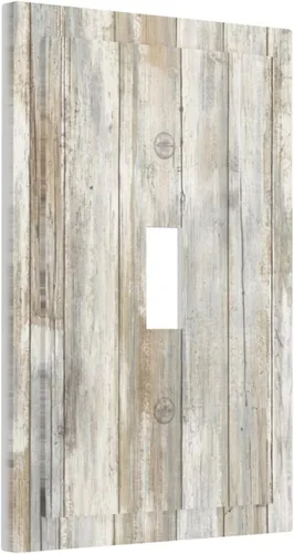 Vista 121 de Placa de Interruptor de Luz de Palanca Única Abstracta en Negro, Blanco y Gris, Cubierta de Tomacorriente, Placa de Pared Decorativa de Un