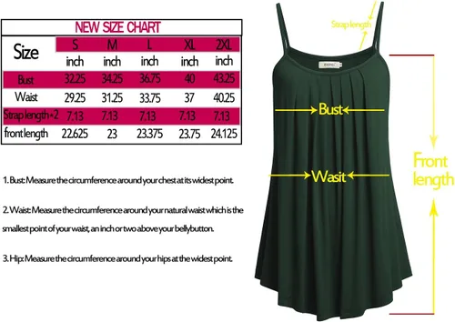Vista 5 de BEPEI - Camiseta sin mangas tipo camisola holgada, informal, de verano plisada, con vuelo y sin mangas para mujer