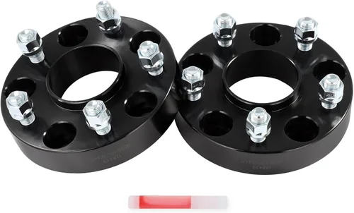 SCITOO 2 espaciadores de rueda de 1.25 pulgadas, 5 x 5 con orificio de 2.815 in, pernos de 14 x 1.5 pulgadas, adaptadores de espaciadores de rueda