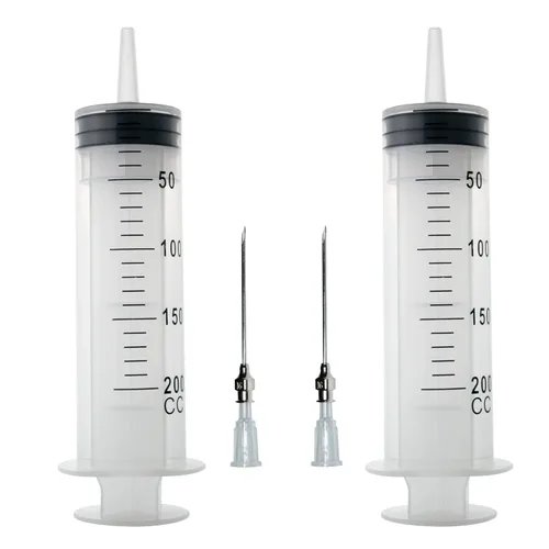 Vista 11 de 2 jeringas de cocina de 3.4 fl oz – Dispensador de pegamento de plástico de 100 cc con aguja, gran volumen para dispensar (3.4 fl oz-A)