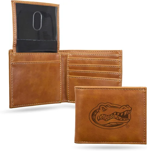 Vista 123 de NCAA Rico Industries Cartera Billetera con Grabado Láser Cartera Billetera con Grabado Láser - Diseño Delgado - Gran Regalo Negro