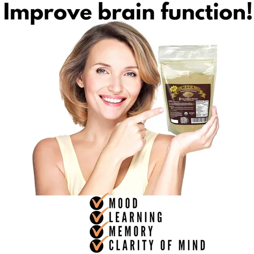 Vista 6 de Pure Natural Miracles Polvo de maca gelatinizada orgánica y puntas de cacao crudas sin azúcar