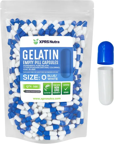 Vista 48 de XPRS Nutra Size 0 Empty Capsules - 100 Count Empty Gelatin Capsules - Pills DIY Capsule Filling - Pure Bovine Pill Gel Caps for Do-It-Yourself Purple