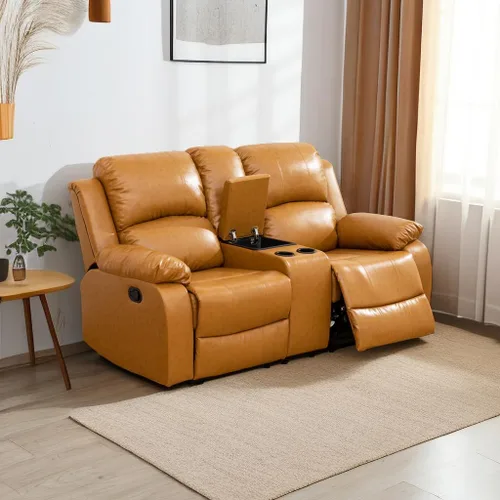 Vista 37 de A Ainehome Juego de Muebles de Sala de Estar de Cuero Reclinable Juego de Sofá Sillón Loveseat Juego de Muebles Sofá para Sala de Estar/Espacio