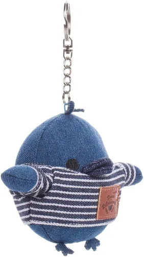 Vista 3 de Rilakkuma Kiiroitori San-X - Llavero de peluche de mezclilla original, Azul