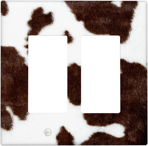 Vista 78 de Placa de interruptor de luz con estampado de leopardo de 1 banda, placa de pared basculante individual, placa decorativa eléctrica GFCI