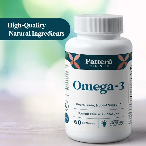Vista 8 de Pattern Wellness Omega 3 cápsulas blandas – Fórmula de aceite de pescado puro – Ayuda a mantener la salud del cerebro, corazón y articulaciones