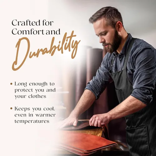 Vista 7 de Waterproof Apron for Adults – Adjustable Fit with Deep Pockets, Stylish Cooking & Baking Apron for Women & Men