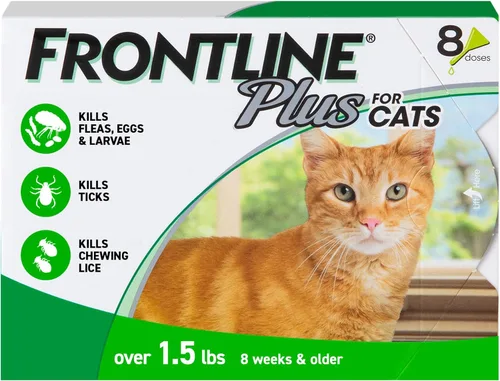 Vista 8 de FRONTLINE Plus Tratamiento anti pulgas y garrapatas para gatos de más de 1.5 libras. 6 tratamientos