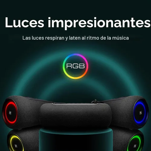 Vista 3 de Fisher Altavoz impermeable portátil de los altavoces IPX5 de Bluetooth Negro