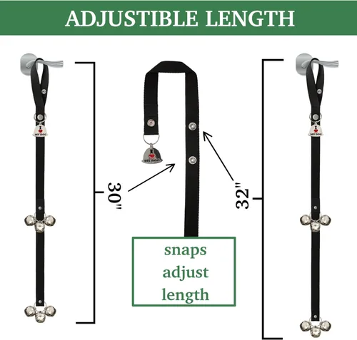 Vista 2 de Caldwell's Pet Supply Co. Campanas para orinal para perros, campanas para puerta de perro, campanas para salir al exterior, campana de entrenamiento