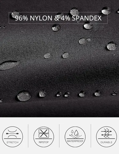 Vista 5 de PULI Pantalones de senderismo impermeables para hombre, ajustados, elásticos, ligeros, con bolsillos