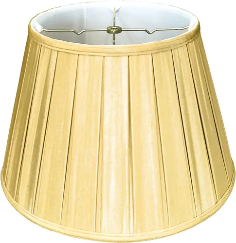 Royal Designs - Pantalla básica para lámpara Empire, diseño de pliegues ingleses, Oro Antiguo, 11 x 18 x 12 pulgadas