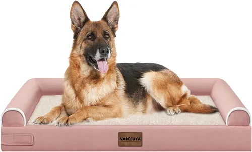 Vista 74 de NANUYA - Cama ortopédica para perros de tamaño mediano/grande, lavable: Camas con almohada para perros de tamaño mediano/grande, sofá de espuma