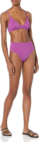 Vista 4 de Tienda Essentials Parte inferior de bikini de cintura alta para mujer