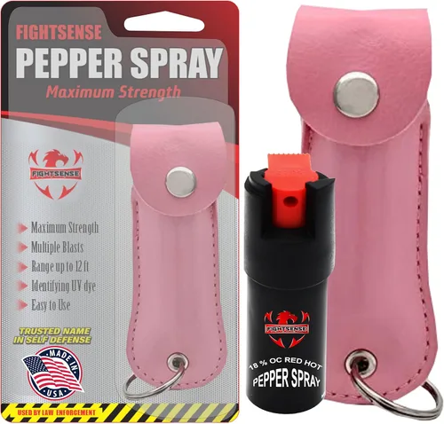 Vista 15 de FIGHTSENSE Spray de pimienta de defensa propia, 1/2 oz, tamaño compacto, fórmula de grado policial de máxima potencia, la mejor herramienta