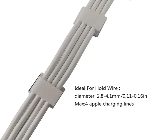 Vista 6 de Threetwofour Clips de tira de luces LED autoadhesivos, soportes de montaje para cable de 0.315-0.394 in de ancho, IP65, clips de cable de tira LED