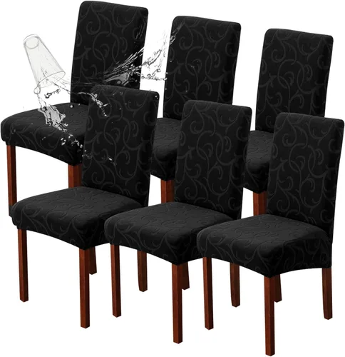 Vista 14 de Genina Fundas impermeables para sillas Parsons de comedor, fundas elásticas para sillas Parsons para comedor, cocina, funda protectora para sillas