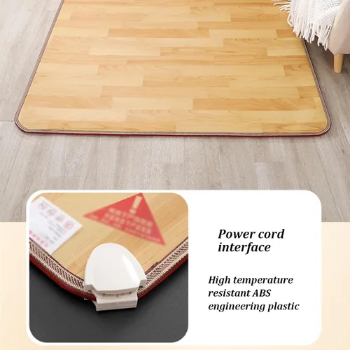 Vista 5 de Electric Heated Area Rug, Heated Floor Carpet with 12H Timing Function, Indoor Space Heater, Foot Warmer, Mobile Floor Heating Pads for Home, Living