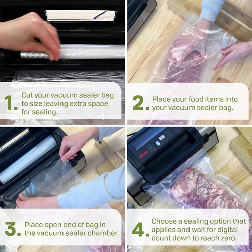 Vista 8 de Envasadora de alimentos al vacío Nesco VS-01 - De color blanco, Plateado