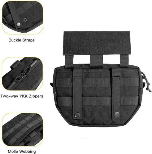 Vista 4 de EXCELLENT ELITE SPANKER Bolsa táctica de descarga, bolsa de herramientas Molle con gancho y bucle de transporte Kit bolsa para chaleco táctico
