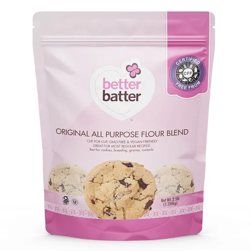 Vista 3 de Better Batter Mezcla de harina original multiusos, taza certificada sin gluten para hornear alternativa a la harina regular, 2.5 libras + mezcla