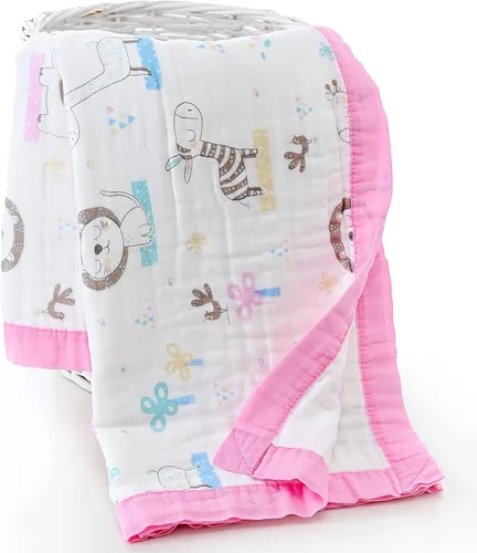 Vista 9 de Jay & Ava Mantas de muselina para bebé de 42' x 42', manta de algodón suave para niño pequeño, manta de muselina de 4 capas para cuna, manta de Oso
