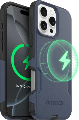 Vista 17 de OtterBox Funda para iPhone 16 Commuter Series - Baby Blue Jeans