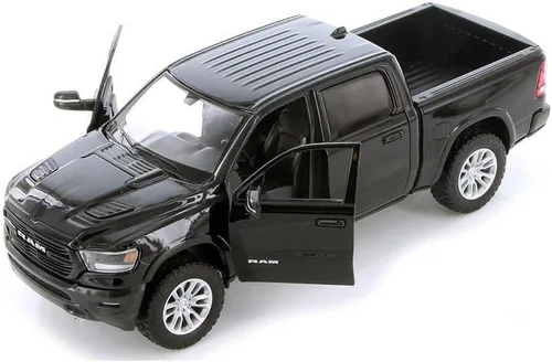 Vista 2 de Dodge Ram 1500 Crew Cab Laramie, Black, 2019, Model Car, Motormax 1:24