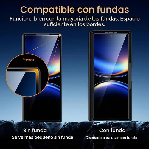 Vista 3 de TAURI 2 Pack for Samsung Galaxy Z Fold 8 Ultra Privacy Screen Protector Negro