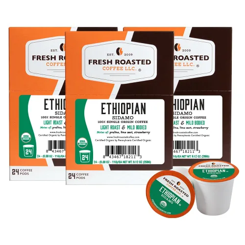 Vista 189 de Fresh Roasted Coffee, Blackbeard's Revenge, tueste medio, 24 cápsulas para cafeteras K-Cup