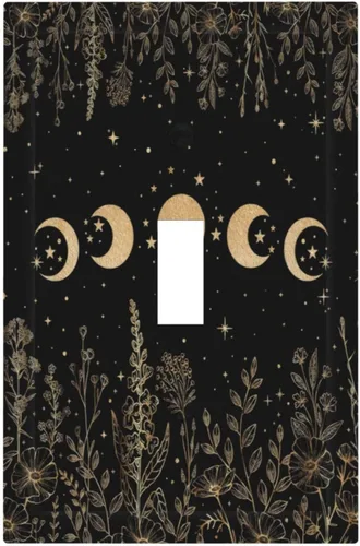 Vista 21 de Abstracto de Lujo Azul Dorado con Brillo de Mármol 1 Gang Cubiertas de Tomacorrientes Dúplex Decorativas Cubiertas de Interruptores de Luz