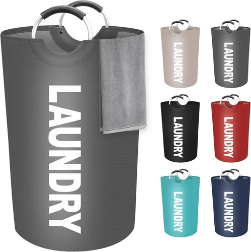 Vista 21 de StorageRight Cesta de Ropa Sucia Grande de 75L, Cesto de Ropa Sucia, Cesto de Ropa Sucia para Lavandería, Plegable, Cestas de Ropa Sucia