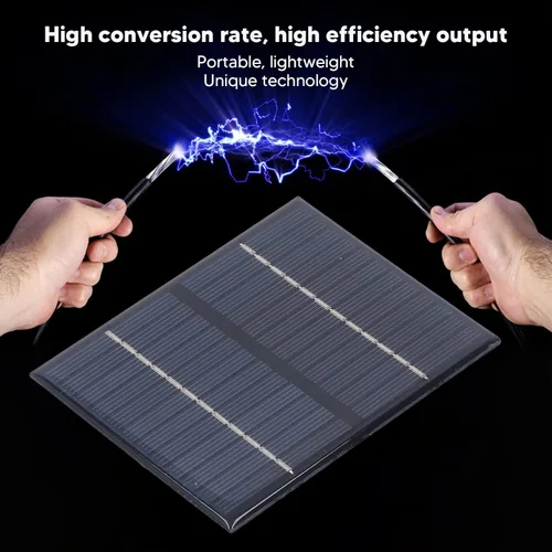 Vista 4 de Omabeta 1.5W 12V Panel solar, panel solar ligero portátil de salida de alta eficiencia de polisilicio para cargador de batería