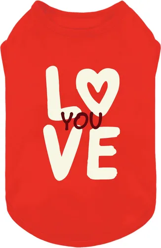 Vista 21 de Fitwarm Love at First Sniff - Camisa de verano para perro, camiseta divertida, algodón ligero y transpirable, color rojo, talla S