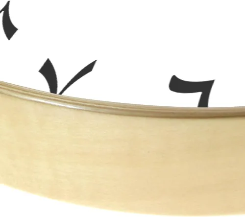 Vista 4 de Reloj de pared de cuarzo silencioso con números arábigos de 12 pulgadas con marco de madera, reloj de pared analógico de madera para colgar números