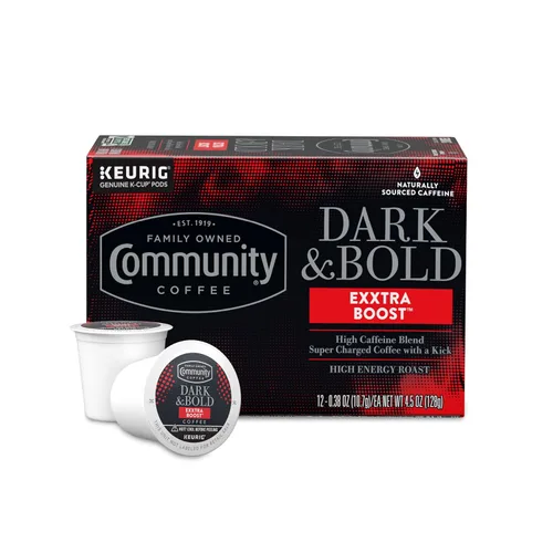Vista 24 de Community Coffee Dark & Bold Espresso Roast - 12 cápsulas de café tostado extra oscuro, compatible con cafeteras Keurig 2.0 K-Cup, 12