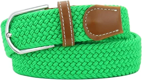 Vista 32 de Mixed Color Woven Stretch Braided Belts for Men and Women Fashion Elastic Belts