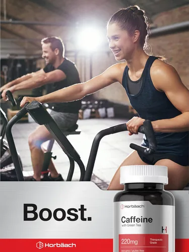 Vista 7 de Horbäach Píldoras de cafeína de 200 mg con té verde 200 tabletas Vegetarianas, sin OMG y sin gluten