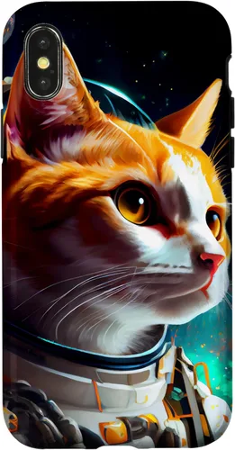 Vista 5 de Tabby Space Cat Astronaut Cats Galaxy Travel Kitten Pet Fun Case for iPhone 16