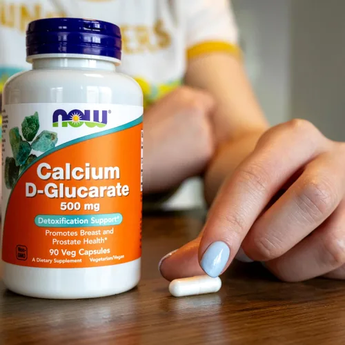 Vista 6 de NOW Suplementos, D-Glucarato de Calcio 500 mg, Soporte de Desintoxicación*, 90 Cápsulas Vegetales