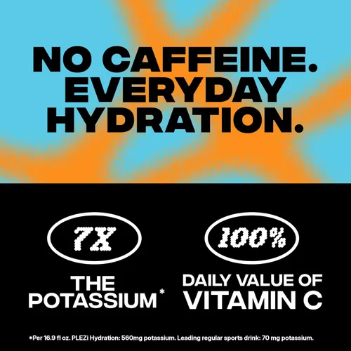Vista 7 de PLEZi - Bebida de hidratación sabor naranja y mango de Stephen Curry - Bebidas deportivas con 2 veces más electrolitos - 500 mg de potasio, bajo