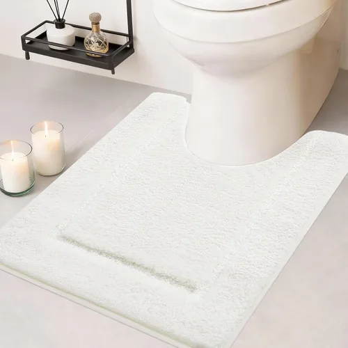 Vista 26 de Alfombras de baño de 24 x 17 pulgadas, microfibra extra suave y absorbente, parte trasera antideslizante, secado rápido, lavable a máquina, tapetes
