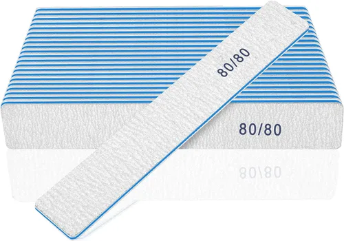 Vista 9 de Lima de uñas de grano 60/60 para uñas acrílicas, limas de uñas súper ásperas, tableros de esmeril para uñas artificiales, uñas postizas, lima