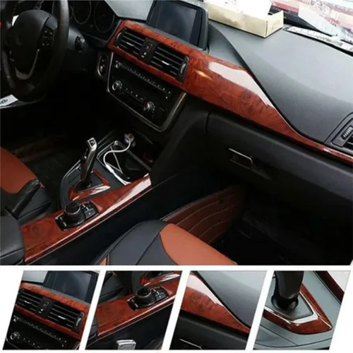 Vista 5 de Película de vinilo texturizado de grano de madera brillante para coche, impermeable, autoadhesiva, papel de contacto, decoración de bricolaje 3