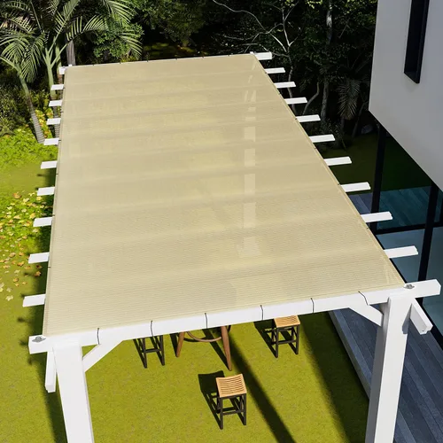 E&K Sunrise - Toldo parasol de 2' x 2', borde recto, 240GSM, con ojales de anillo en D, bloqueo UV, para exteriores, pérgola, jardín, patio, terraza
