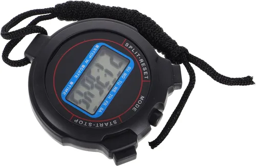 DECHOUS Digital Stopwatch with Date Display Lightweight Portable Timer for Swimming Running Yoga Training Sports Timer for Coaches Black
