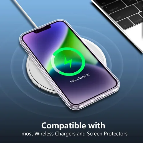 Vista 7 de SPIDERCASE Funda para iPhone 14iPhone 15, protección contra caídas de grado militar de 15 pies transparente Paquete de 2 protectores de pantalla